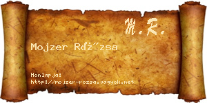 Mojzer Rózsa névjegykártya
