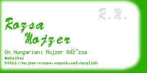 rozsa mojzer business card